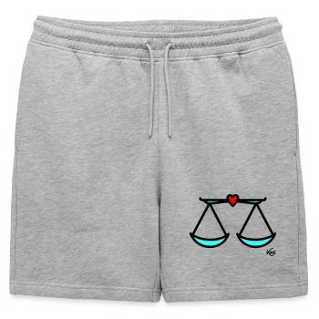 Large scale - Mens' Premium Organic Sweatshorts - heather grey - Front - AI Model Male 178 light (178cm)