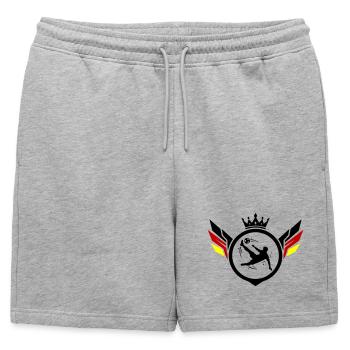 Footballeur réalise une bicyclette en Allemagne - Short de survêtement homme premium - gris chiné - Devant - AI Model Male 178 light (178cm)
