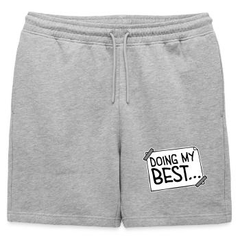Je fais mon meilleur dicton motivant honnête et drôle - Short de survêtement homme premium - gris chiné - Devant - AI Model Male 178 light (178cm)