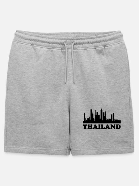 Skyline de Thaïlande - Short de survêtement homme premium - gris chiné