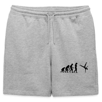 Gift idea for a dance fan with hip-hop dance - Mens' Premium Organic Sweatshorts - heather grey - Front - AI Model Male 178 light (178cm)