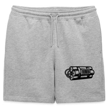 Bombe à retardement Dynamite explosive - Short de survêtement homme premium - gris chiné - Devant - AI Model Male 178 light (178cm)