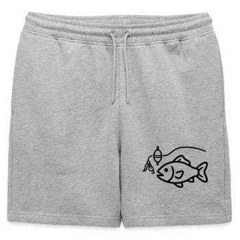 Pêche à l’hameçon Pêcheur pêcheur - Short de survêtement homme premium - gris chiné - Devant - AI Model Male 178 light (178cm)