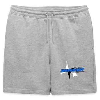 Insouciant Bleu Dynamique - Short de survêtement homme premium - gris chiné - Devant - AI Model Male 178 light (178cm)