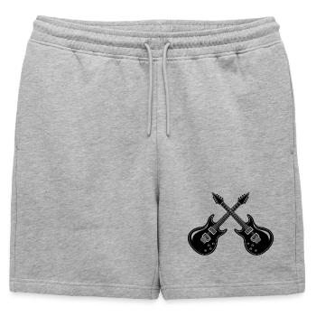 Guitare électrique - Short de survêtement homme premium - gris chiné - Devant - AI Model Male 178 light (178cm)