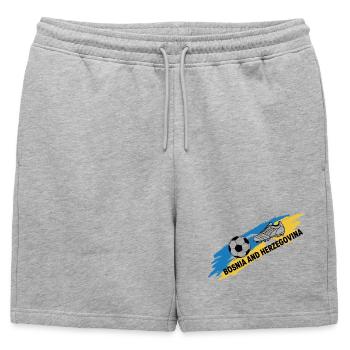 Bosnia Football Jersey Supporter Bosnia Soccer Fo - Mens' Premium Organic Sweatshorts - heather grey - Front - AI Model Male 178 light (178cm)