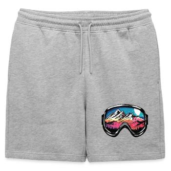Lunettes de ski Montagnes Ski - Short de survêtement homme premium - gris chiné - Devant - AI Model Male 178 light (178cm)