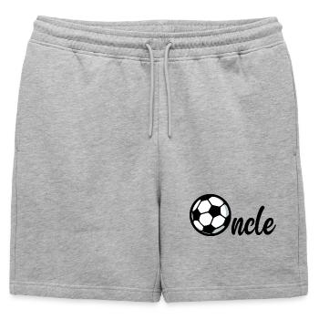 Oncle Football - Short de survêtement homme premium - gris chiné - Devant - AI Model Male 178 light (178cm)