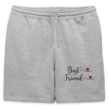 Meilleur ami - Short de survêtement homme premium - gris chiné - Devant - AI Model Male 178 light (178cm)