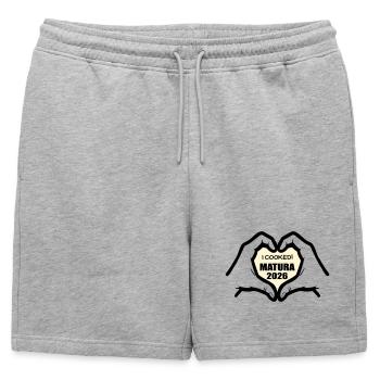 Fin d’études secondaires en cuisine en 2026 - Short de survêtement homme premium - gris chiné - Devant - AI Model Male 178 light (178cm)
