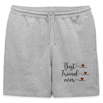 Meilleur ami - Short de survêtement homme premium - gris chiné - Devant - AI Model Male 178 light (178cm)