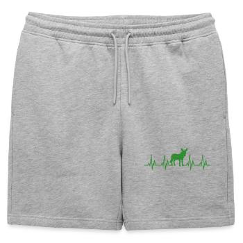 Battement de cœur d’âne - Short de survêtement homme premium - gris chiné - Devant - AI Model Male 178 light (178cm)