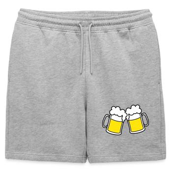 bier_2 - Short de survêtement homme premium - gris chiné - Devant - AI Model Male 178 light (178cm)
