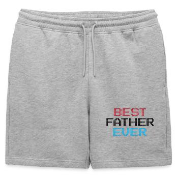 Le meilleur père de tous les temps - Short de survêtement homme premium - gris chiné - Devant - AI Model Male 178 light (178cm)