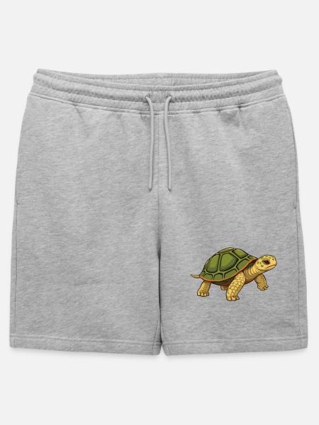 Green Turtle Gift - Mens' Premium Organic Sweatshorts - heather grey