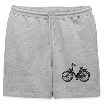 Holland Bicycle - Illustration - Short de survêtement homme premium - gris chiné - Devant - AI Model Male 178 light (178cm)