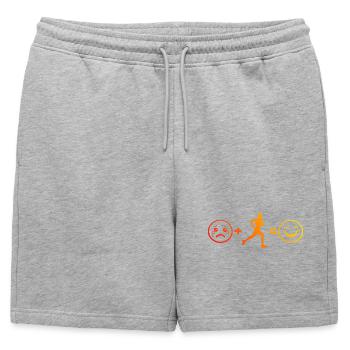 Idée cadeau pour une course à pied - Short de survêtement homme premium - gris chiné - Devant - AI Model Male 178 light (178cm)