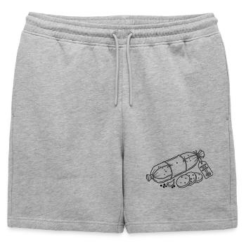 saucisson - Short de survêtement homme premium - gris chiné - Devant - AI Model Male 178 light (178cm)
