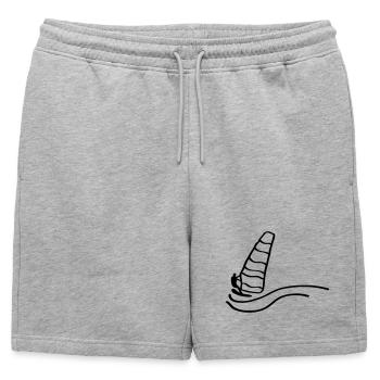 Surfeur surfeur - Short de survêtement homme premium - gris chiné - Devant - AI Model Male 178 light (178cm)