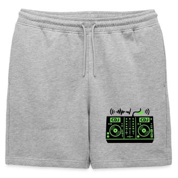DJ Mixer Mischpult Techno Festival Raver - Short de survêtement homme premium - gris chiné - Devant - AI Model Male 178 light (178cm)