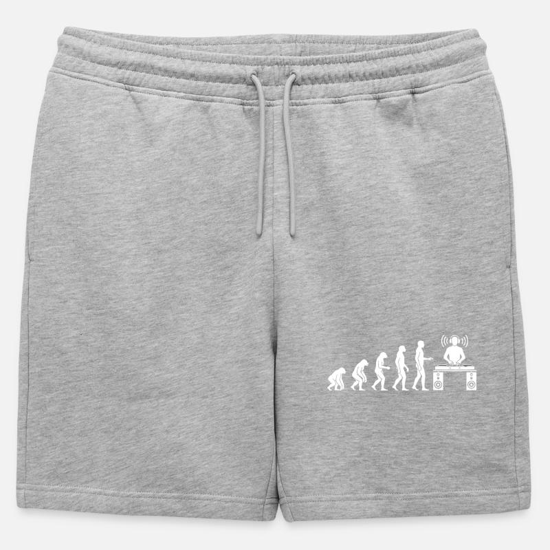 Evolution der Beats: DJ-Frontier - Männer Premium Organic Sweatshorts - Grau meliert