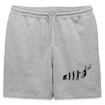 Evolution Basketball Player T-Shirt Design - Short de survêtement homme premium - gris chiné - Devant - AI Model Male 178 light (178cm)