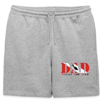 DAD - Short de survêtement homme premium - gris chiné - Devant - AI Model Male 178 light (178cm)