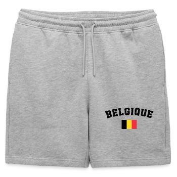 Drapeau de la Belgique équipe de belgique  - Short de survêtement homme premium - gris chiné - Devant - AI Model Male 178 light (178cm)
