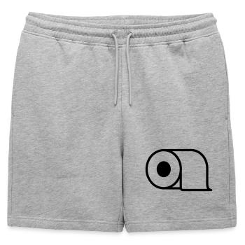 rouleau papier toilette - Short de survêtement homme premium - gris chiné - Devant - AI Model Male 178 light (178cm)