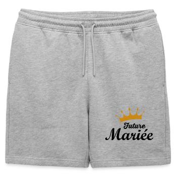 bride - Mens' Premium Organic Sweatshorts - heather grey - Front - AI Model Male 178 light (178cm)