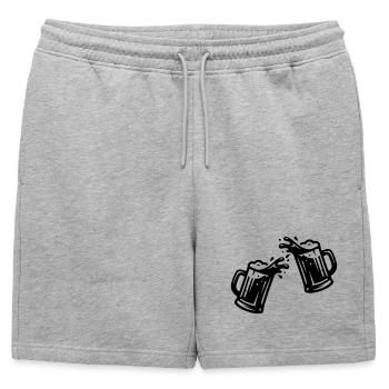 Bière grillant bière de blé - Short de survêtement homme premium - gris chiné - Devant - AI Model Male 178 light (178cm)