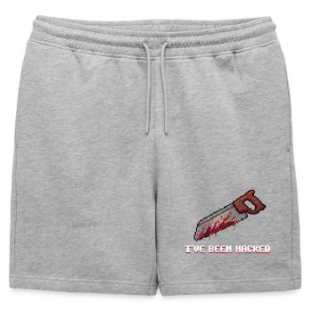 I've been hacked (Funny amputee) - Mens' Premium Organic Sweatshorts - heather grey - Front - AI Model Male 178 light (178cm)