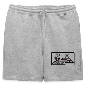 Minigolf Track Windmill Amusement Park Team - Mens' Premium Organic Sweatshorts - heather grey - Front - AI Model Male 178 light (178cm)