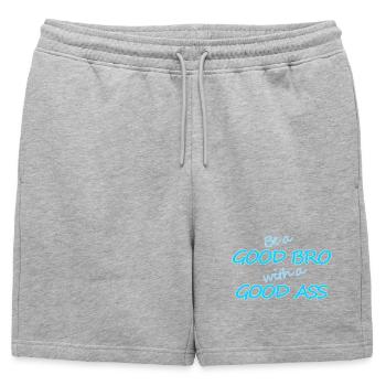Sois un bon pote avec un bon cul – T-shirt de salle de sport drôle - Short de survêtement homme premium - gris chiné - Devant - AI Model Male 178 light (178cm)