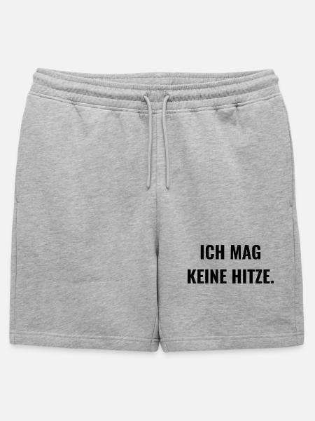 Ich mag keine Hitze. - Männer Premium Organic Sweatshorts - Grau meliert