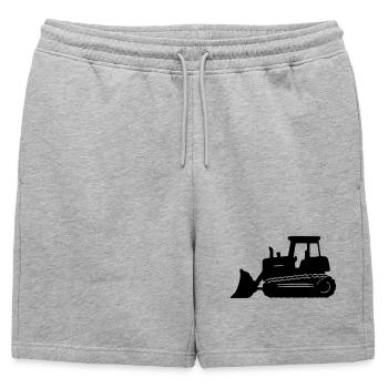 Silhouette d’excavatrice - Short de survêtement homme premium - gris chiné - Devant - AI Model Male 178 light (178cm)
