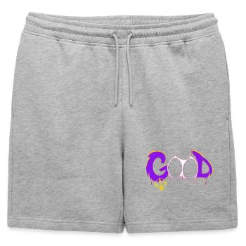 Bon - Short de survêtement homme premium - gris chiné - Devant - AI Model Male 178 light (178cm)