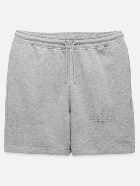 Mondphasen Chronik – Kursive Krone - Männer Premium Organic Sweatshorts - Grau meliert