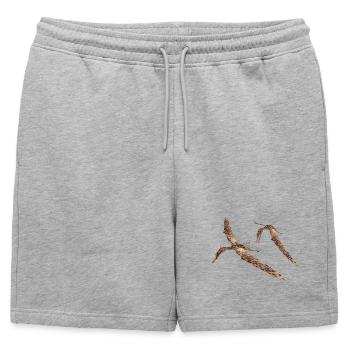Pterosaur Zhenyuanopterus - Mens' Premium Organic Sweatshorts - heather grey - Front - AI Model Male 178 light (178cm)