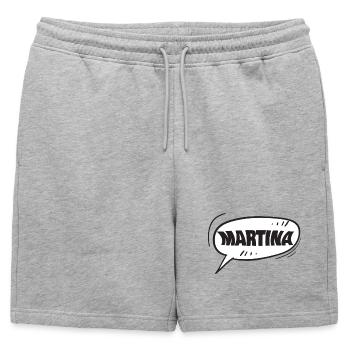 Martina as a first name - Mens' Premium Organic Sweatshorts - heather grey - Front - AI Model Male 178 light (178cm)
