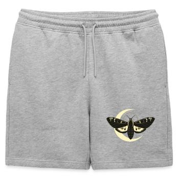 Graphique de streetwear du symbole de la lune de nuit sombre - Short de survêtement homme premium - gris chiné - Devant - AI Model Male 178 light (178cm)