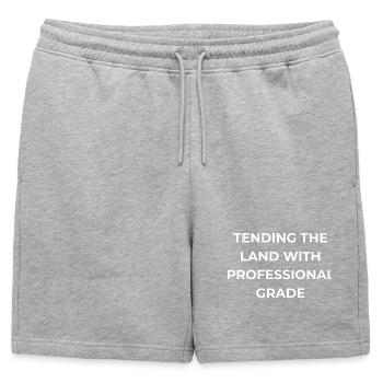 Walnut Grower Professional Grade - Mens' Premium Organic Sweatshorts - heather grey - Front - AI Model Male 178 light (178cm)