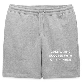 Fierté Grieuse des ouvriers - Short de survêtement homme premium - gris chiné - Devant - AI Model Male 178 light (178cm)