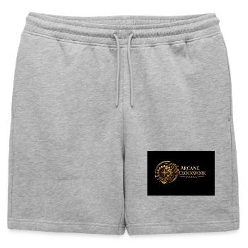 logga_arcclockwork - Short de survêtement homme premium - gris chiné - Devant - AI Model Male 178 light (178cm)