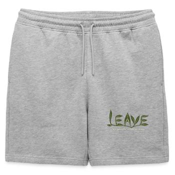 LEAVE – Ma compétence sociale préférée - Short de survêtement homme premium - gris chiné - Devant - AI Model Male 178 light (178cm)