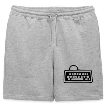 Écran d’ordinateur rétro Blanc vintage 80s 90s J - Short de survêtement homme premium - gris chiné - Devant - AI Model Male 178 light (178cm)