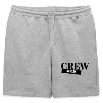 Capitaine d’équipage - Capitaine, Chef de groupe - Short de survêtement homme premium - gris chiné - Devant - AI Model Male 178 light (178cm)