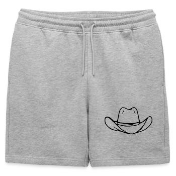 Cadeau de danse en ligne de chapeau cowboy cowboy - Short de survêtement homme premium - gris chiné - Devant - AI Model Male 178 light (178cm)