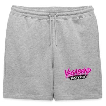 VAGABØ ND_BIKE_CREW_2 - Short de survêtement homme premium - gris chiné - Devant - AI Model Male 178 light (178cm)