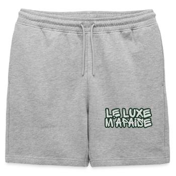 Le Luxe Graffiti Français - Short de survêtement homme premium - gris chiné - Devant - AI Model Male 178 light (178cm)